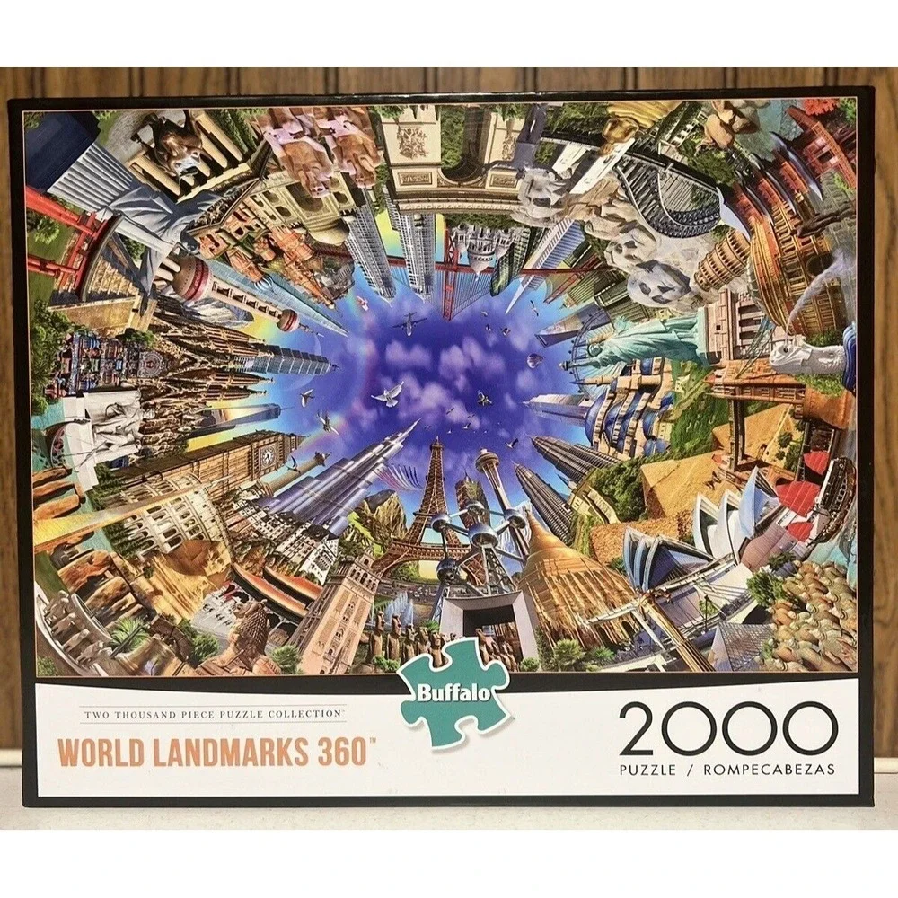Buffalo Games World Landmarks 360 Jigsaw Puzzle 2000 Pieces family fun gifts